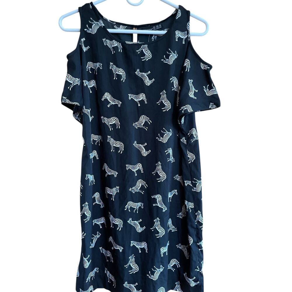 Atmosphere Zebra Cold Shoulder Blouse